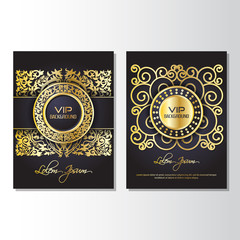 Gold background flyer style Design Template