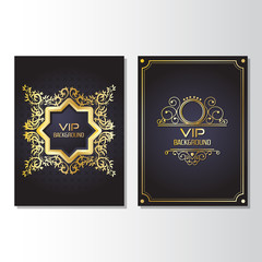 Gold background flyer style Design Template