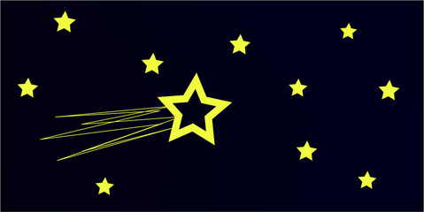 Night sky with comet