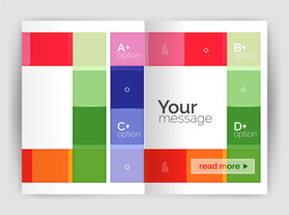 Vector modern geometrical a4 flyer brochure template