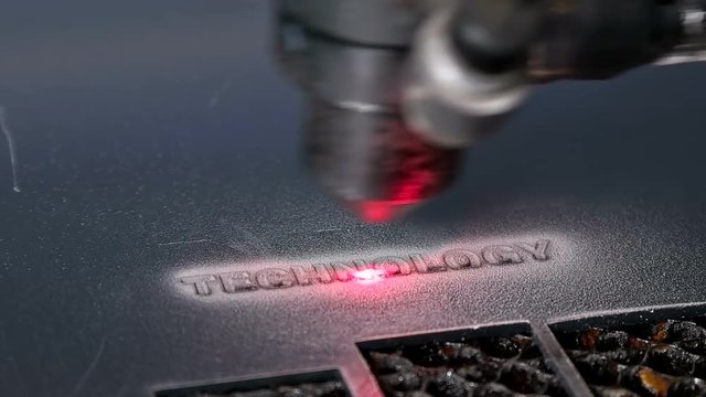 Laser machine makes engraving