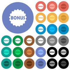 Obraz premium Bonus sticker round flat multi colored icons