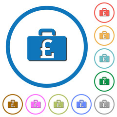 Obraz premium Pound bag icons with shadows and outlines
