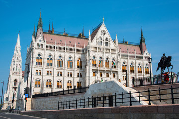 Fototapeta na wymiar Hungarian Parliament Building in Budapest.