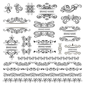 Set of vector graphic elements for design