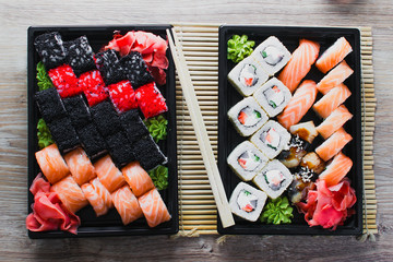 Sushi rolls in the package