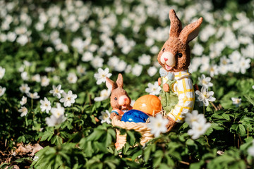 Oster Motiv mit Osterhasen