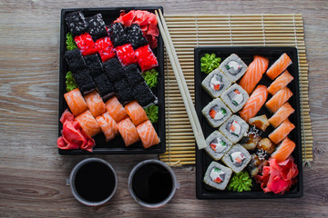 Sushi rolls in the package