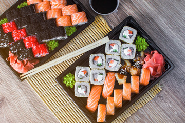 Sushi rolls in the package