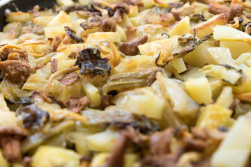 Mushrooms with roasted potatoes