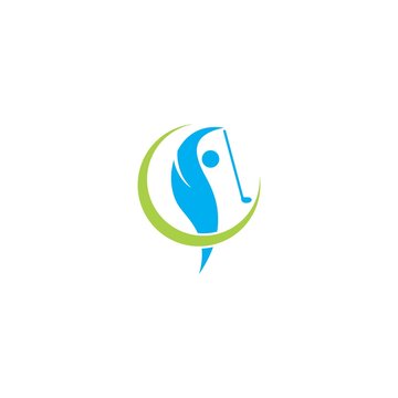 abstract golf icon logo