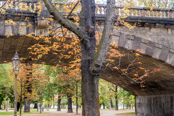 Autumn park in Prague