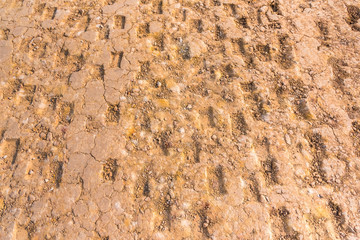 New road surface after compress.