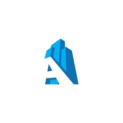 abstract letter a for real estate and mortgage logo