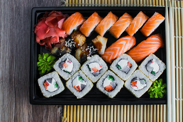 Sushi rolls in the package