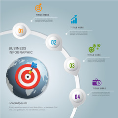 Business social world template concept.can used for banner,infographic,data,presentation Timeline business,chart, workflow layout,brochure,leaflet ,web design, number options.Vector illustration.