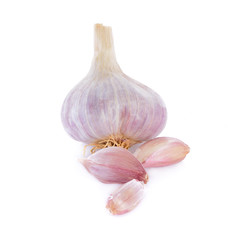 garlic isolated on white background