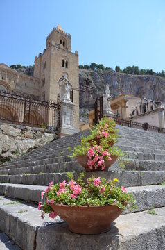 13th century Cefalu Cathedral in Cefalu, Sicily