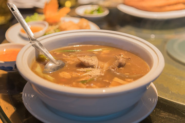  lamb stew in hot bowl..