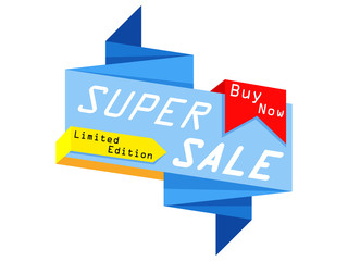 Super sale banner Limited Edition Ribbon