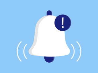 Bell Notification Icon Alarm, service bell, hand bell sign