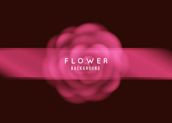 rose on dark background. Flower Vector illustration.