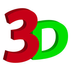 3D text isolated on white background