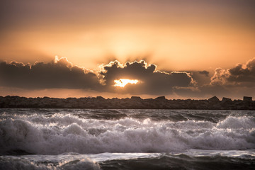 sunset sicily
