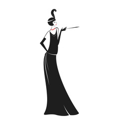 Woman in a dress of the 20's