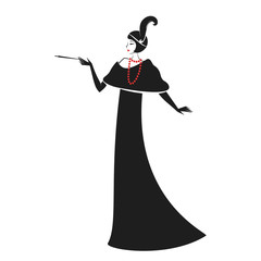 Woman in a dress of the 20's