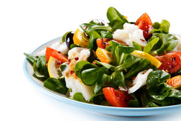 Salad with grilled fish 