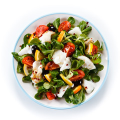 Salad with grilled fish 