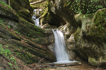 Waterfall on stream