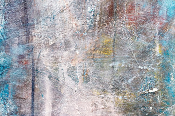 textured hand painted canvas with brush strokes on grey background
