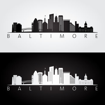 Baltimore skyline silhouette