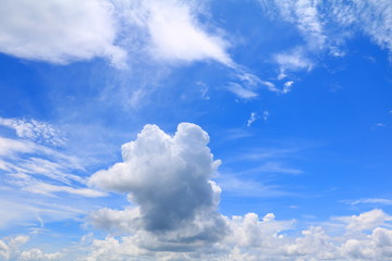 blue sky vivid with the cloud  art of nature beautiful and copy space for add text