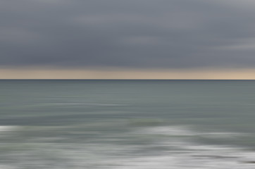 Near the sea background - blurred motion