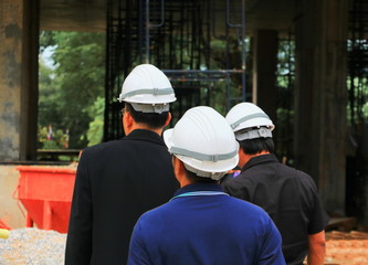Fototapeta premium business man construction building site engineer