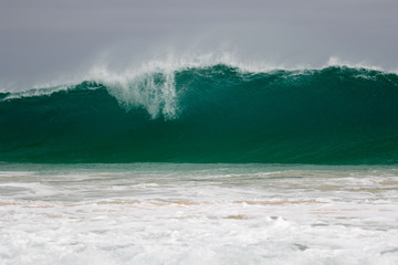 Giant wave hits the shore