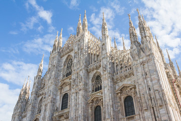 Fototapeta premium Gothic Cathedral Duomo di Milan in Italy 