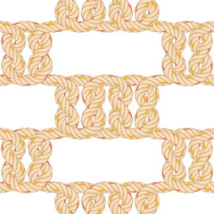 Seamless pattern with rope bending.