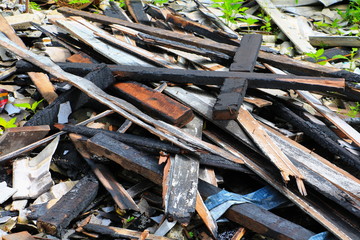 fire home scrap detail  wood conflagration