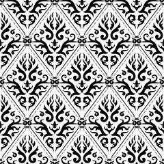 Victorian art floral seamless pattern