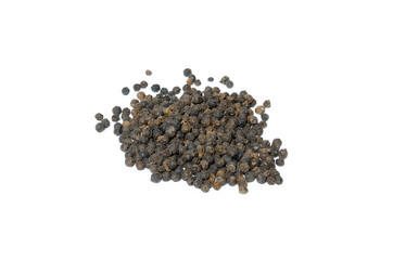 black pepper on white background