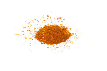 Cayenne pepper on white background
