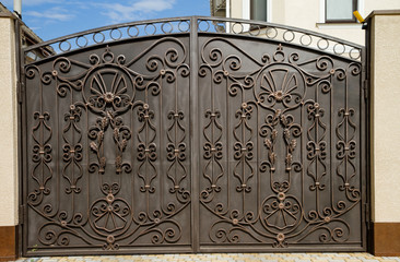 Modern forged gates.