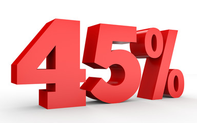 Forty five percent off. Discount 45 %.
