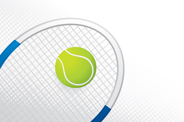 Tennis racket and ball.
