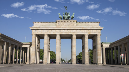 Brandenburg Gate (Brandenburger Tor), Berlin Germany - Former city gate, rebuilt in the late 18th...