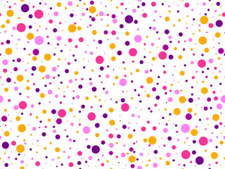 Fototapeta na wymiar Seamless pattern with colored circles. Celebratory background with dots. Vector illustration